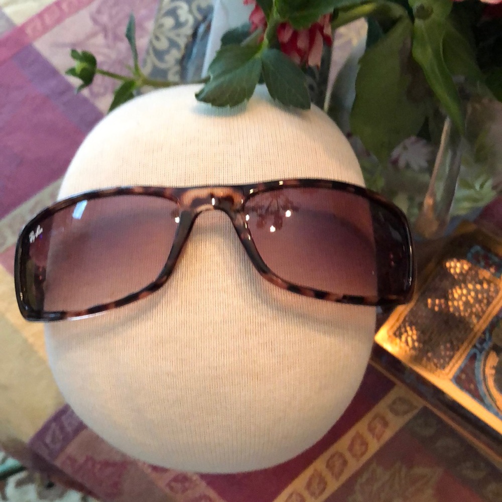 Two Ray Ban sunglasses black and tortoise w/amber lens new without tags.